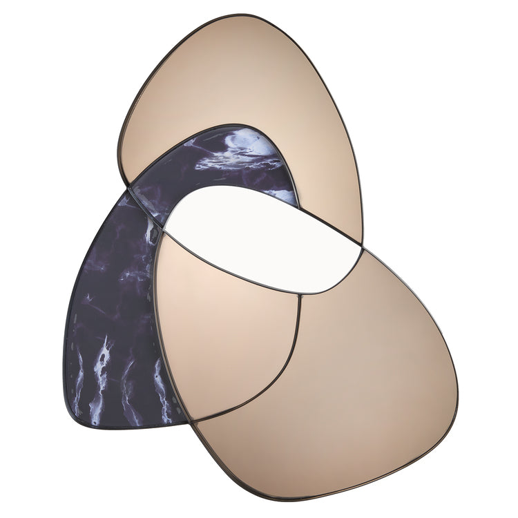 Specchiera bicolore forma irregolare L'Oca nera