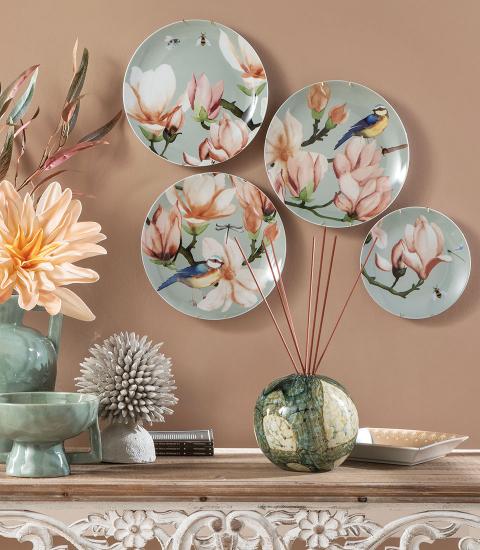 Piatti decorativi da parete - amelia (set 4 pz.)