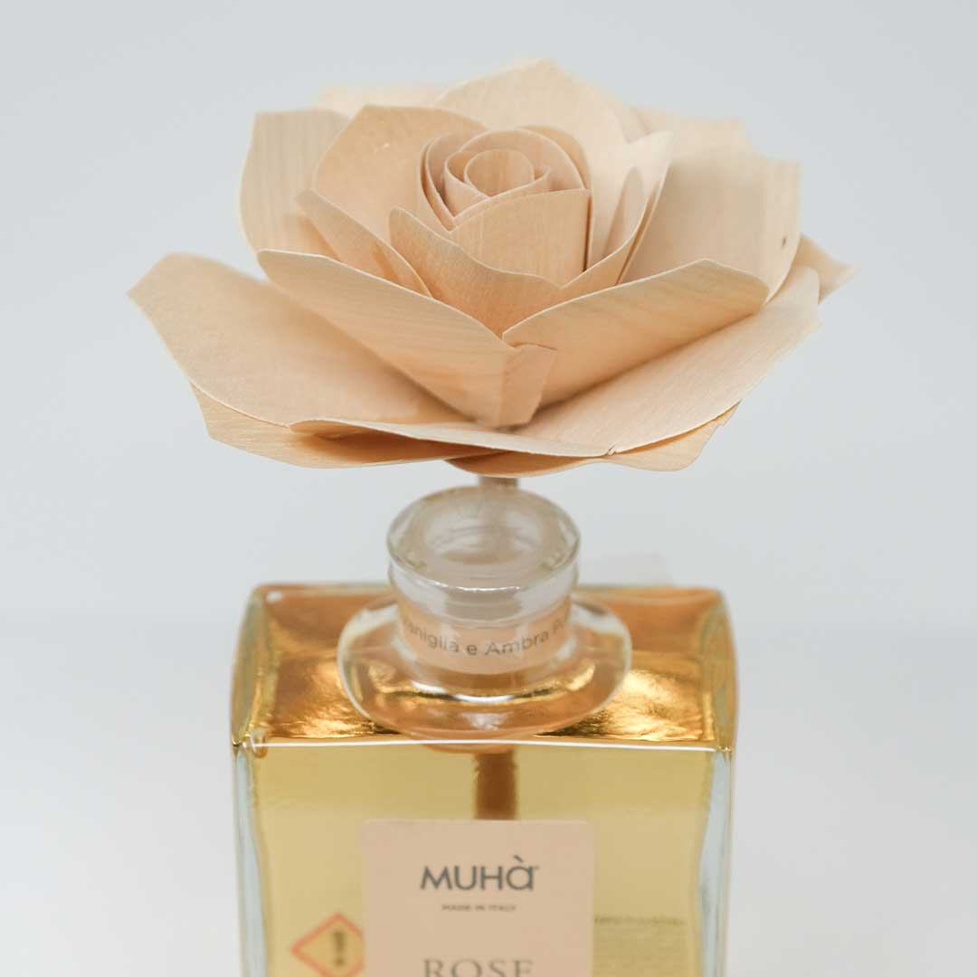 Muhà - Profumatore d'ambiente Rose Diffuser vaniglia e ambra pura 200 ml