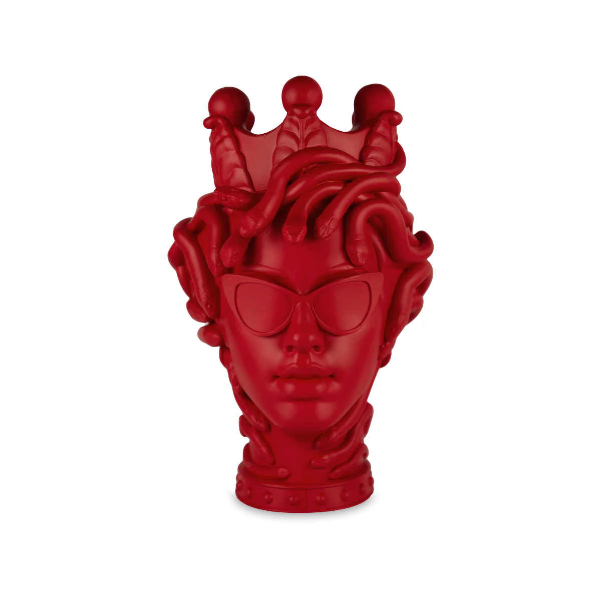 Testa decorativa - La Vipera rosso