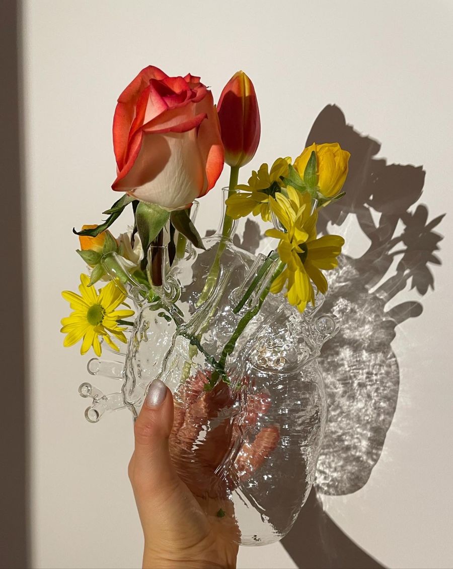 Love in bloom glass